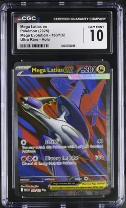 Mega Latias EX *CGC 10* Ultra Rare *Mega Evolution* #163 *2025* Pokemon - Image 1
