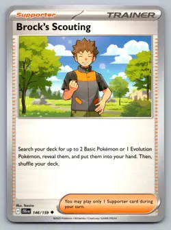 Pokemon TCG SV09: Journey Together Brock's Scouting 146/159 - Image 1