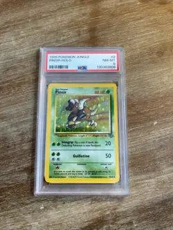 1999 POKEMON JUNGLE #9 PINSIR-HOLO PSA 8 - Image 1