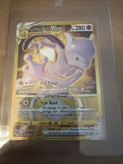 Pokemon Go Gold Mewtwo VSTAR Holo Ultra Rare Card 086/078 Pokemon TCG - Image 5