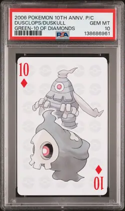 2006 POKEMON CENTER 10TH ANV PLAYING CARDS GREEN DECK DUSCLOPS/DUSKULL PSA 10 - Image 1