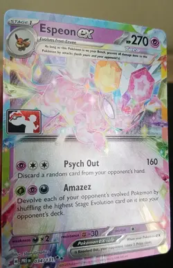 ESPEON EX 034/131, HOLO, STAMPED, PRIZE PACK SERIES 7, POKEMON CARD (NM) - Image 3