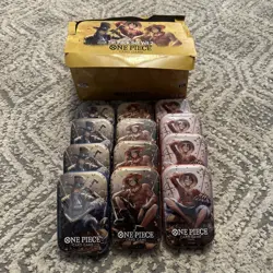(LOT OF 12) One Piece CCG Card Game 2-Pack Mini Tin Set Vol 2 Bandai NEW SEALED! - Image 1