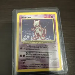 Pokemon Mewtwo Holo Rare Base Set 2 10/130 2000 English TCG Card - Image 1