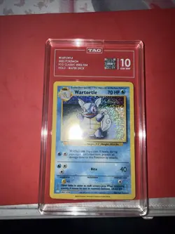 Pokemon Wartortle Holo Rare TCG Card Tag 10 Gem Mint 002/034 CLB Classic 2023 - Image 1