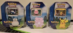 Pokemon TCG: Pokemon Go Tin Set Of 3x New & Sealed Pikachu, Blissey, Snorlax - Image 1