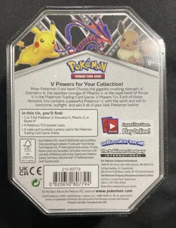 Pokemon SHSW V Powers Pikachu Tin Factory Sealed - Image 2