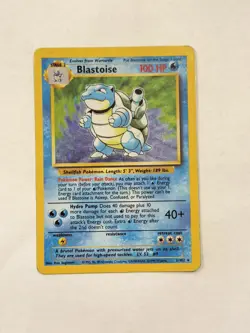 Pokemon TCG Base Set Blastoise Holo Card 2/102 - Image 1