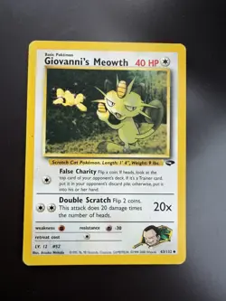 Pokemon TCG Meowth Gym Challenge 43/132 Regular MP - Image 1