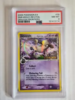 Smeargle 39/101 2006 EX Dragon Frontiers Pokemon Card TCG Reverse Holo - PSA 8 - Image 1