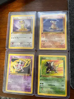 Pokemon Jungle 1st Edition Lot Mr Mime Pinsir Cubone Meowth LP 1999 - Image 1