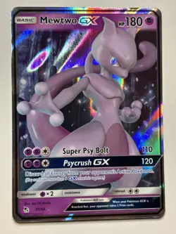 Mewtwo GX 31/68 Ultra Rare Sun Moon Pokemon Hidden Fates NM - Image 1