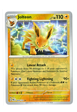 Pokemon TCG Jolteon 29/131 Reverse Holo Scarlet Violet Prismatic Evolutions - NM - Image 1