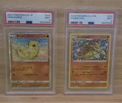 Pokemon Classic Collection Holo Sandshrew & Sandslash PSA 9 LOT - Image 1