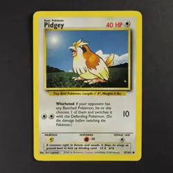 Pidgey 57/102 Pokemon TCG Base Set Common/ Uncommon P-LP - Image 1