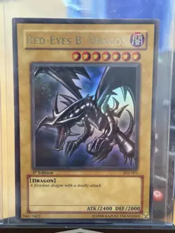 Yu-Gi-Oh! Red-Eyes B. Dragon- SDJ-001- Ultra Rare- 1st Edition LP! - Image 1