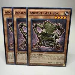 3x Yugioh Ancient Gear Box SR03-EN011 Common - LP-NM 💎 - Image 1