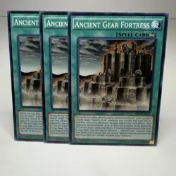 3x Yugioh Ancient Gear Fortress SR03-EN022 Common - LP-NM 💎 - Image 1