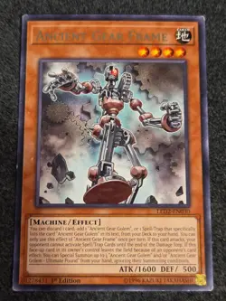 Yugioh Ancient Gear Frame LED2-EN030 Rare 1st Edition LP - Image 1