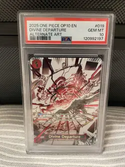 2025 One Piece OP10-019 Divine Departure Alt Art Rare Royal Blood PSA 10 - Image 1