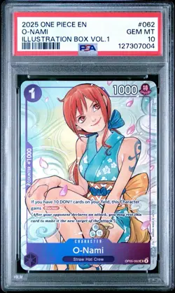 2025 O-Nami (Illustration Box Vol.1) OP05-062 One Piece Foil PSA 10 - Image 1