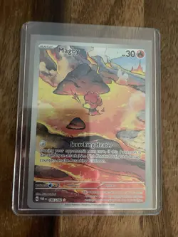 Pokemon Magby 186/182 PAR 2023 Basic Regular Card English - Image 1