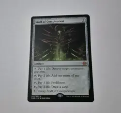 MTG Staff of Compleation Phyrexia: All Will Be One Regular Card LP - Image 1