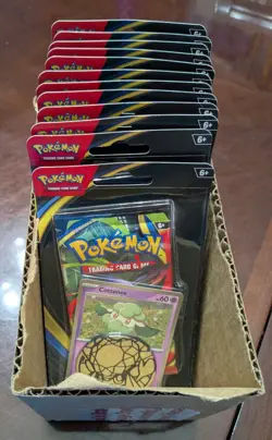 Mega Evolution 12 Lot Phantasmal Flame Booster Pack 1 promo Card 1 Coin - Image 3