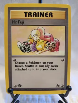 Mr. Fuji 58/62 Base Set Fossil Uncommon 1st Edition Pokemon Trainer Card NM - Image 1