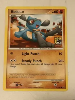 2009 Pokemon Platinum SDCC Riolu Promo Card 91/127 - San Diego Comic Con - Image 1