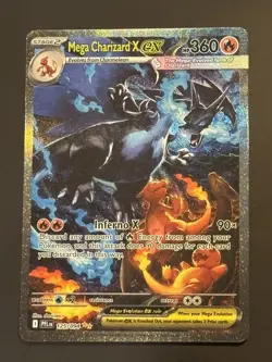 Mega Charizard x Ex 125/094 SIR Full Art Phantasmal Flames English MINT card - Image 1