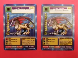 2x Gryphonmon- Bo-95 -Digimon Card- 1999 -MP - Image 1