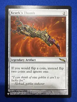 Krark's Thumb Mirrodin MTG Magic the Gathering NM - Image 1