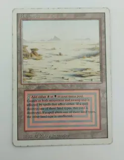 Badlands. Revised Edition. Magic the Gathering. Moderately Played. - Image 1