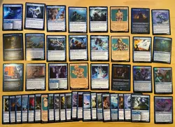 MTG Lot Of 46 Battle For Baldur’s Gate BLUE Cards Including FOILS - Image 1