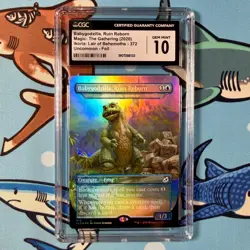 Babygodzilla, Ruin Reborn 372 FOIL CGC 10 GEM MINT - Ikoria MTG Godzilla Variant - Image 1
