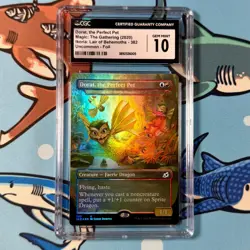 Dorat, the Perfect Pet 382 FOIL CGC 10 GEM MINT - Ikoria MTG Godzilla Variant - Image 1
