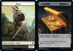 Goat Token // Treasure Token - Foil x1 - Commander Legends: Battle for Baldur's - Image 1