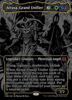 Phyrexia: All Will Be One Atraxa, Grand Unifier - Oil Slick Raised Foil Near Min - Image 1