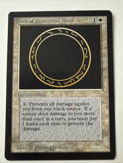 Circle of Protection: Black Limited Edition - Beta Edition Regular MTG - Image 1