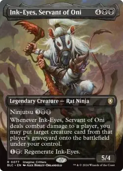Ink-Eyes, Servant of Oni *Borderless* Bloomburrow - NM - Magic The Gathering MTG - Image 1