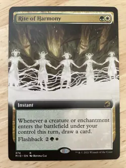 MTG Rite of Harmony Innistrad: Midnight Hunt #374 Extended Art Regular Rare NM/M - Image 1