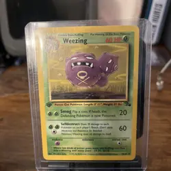Weezing 45/62 Fossil Regular 1999 1st Edition Pokemon - Image 1