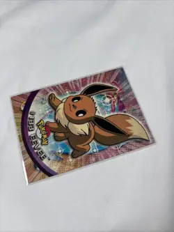 2000 Topps Pokemon TV Series Blue Logo #133 Eevee Non Holo - Image 2