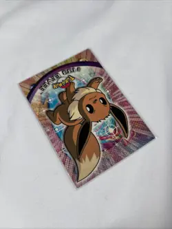 2000 Topps Pokemon TV Series Blue Logo #133 Eevee Non Holo - Image 3