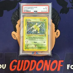 PSA 6 EXCELLENT-MINT 2000 Pokemon Game Base II 2 SCYTHER #17 Holo - Image 1