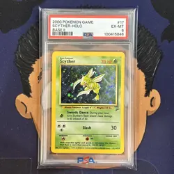 PSA 6 EXCELLENT-MINT 2000 Pokemon Game Base II 2 SCYTHER #17 Holo - Image 2