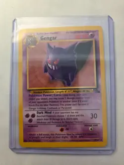 Pokemon Gengar TCG Card 20/62 Fossil Regular Unlimited Rare LP Condition - Image 1