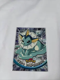 2000 Topps Pokemon TV Series Blue Logo #134 Vaporeon Non Holo - Image 1