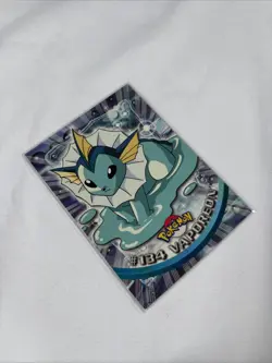 2000 Topps Pokemon TV Series Blue Logo #134 Vaporeon Non Holo - Image 3